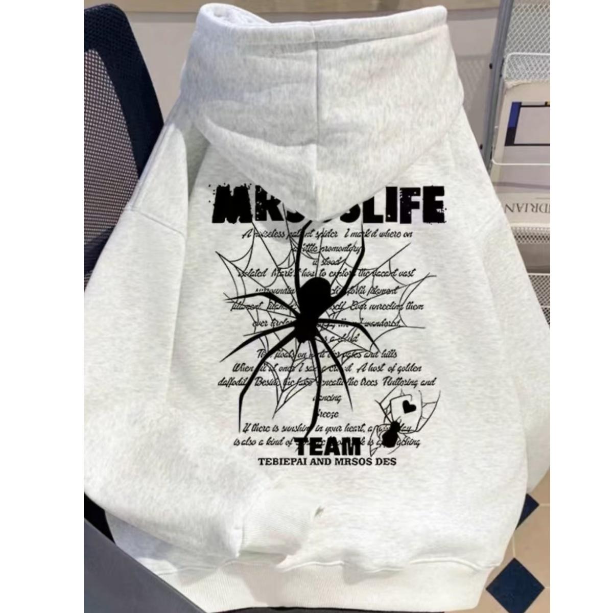 男童痞帅酷潮oversize宽松连帽卫衣外套秋冬中大儿童加绒上衣服