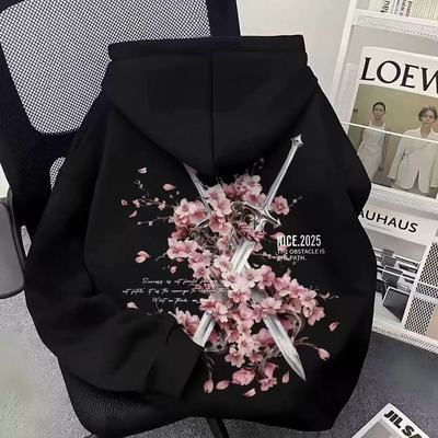 中大童国潮牌时髦连帽卫衣男女童秋冬oversize宽松高街风外套潮