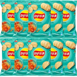 12-1月产新货乐事薯片黄金炒蟹味40g小吃零食大礼包混装休闲膨化
