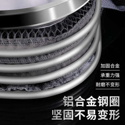 江悦方形鱼护铝合金圈垂钓卡边飞磕口渔护易携带活鱼袋鱼网兜渔具