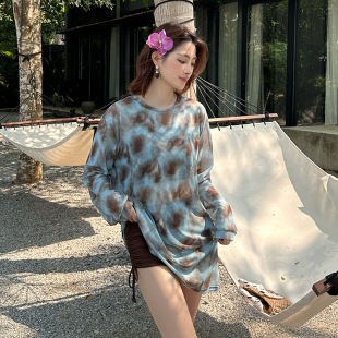 泳衣女大码 微胖女孩宽松罩衫 胖mm分体三件套遮肉遮肚保守 新款 夏季