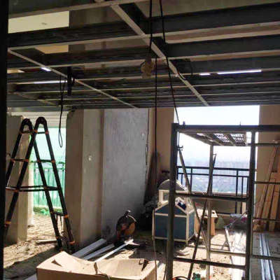 深圳钢结构阁楼搭建室内二层平台办公室商铺复式公寓隔层槽钢楼梯