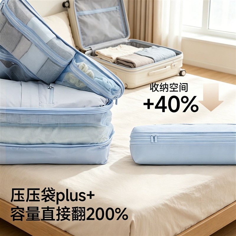 升级款压压袋plus衣物收纳包毛衣羽绒服整理袋出差旅行衣服分装袋