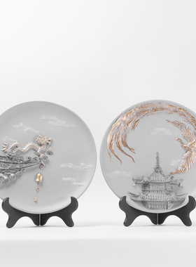 新中式现代树脂描金样板房