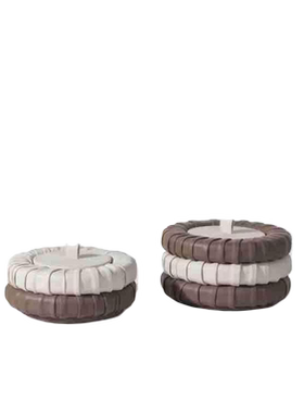 现代简约皮革几何圆形收纳盒摆件酒店民宿样板间客厅方形盒子摆设