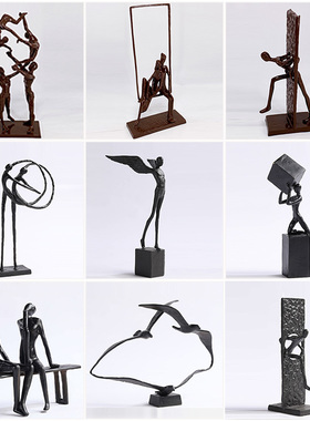 创意样板间人物铸铁简约现代