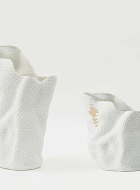 现代简约创意陶瓷异形花瓶摆件客厅电视柜玄关样板房售楼处装饰品