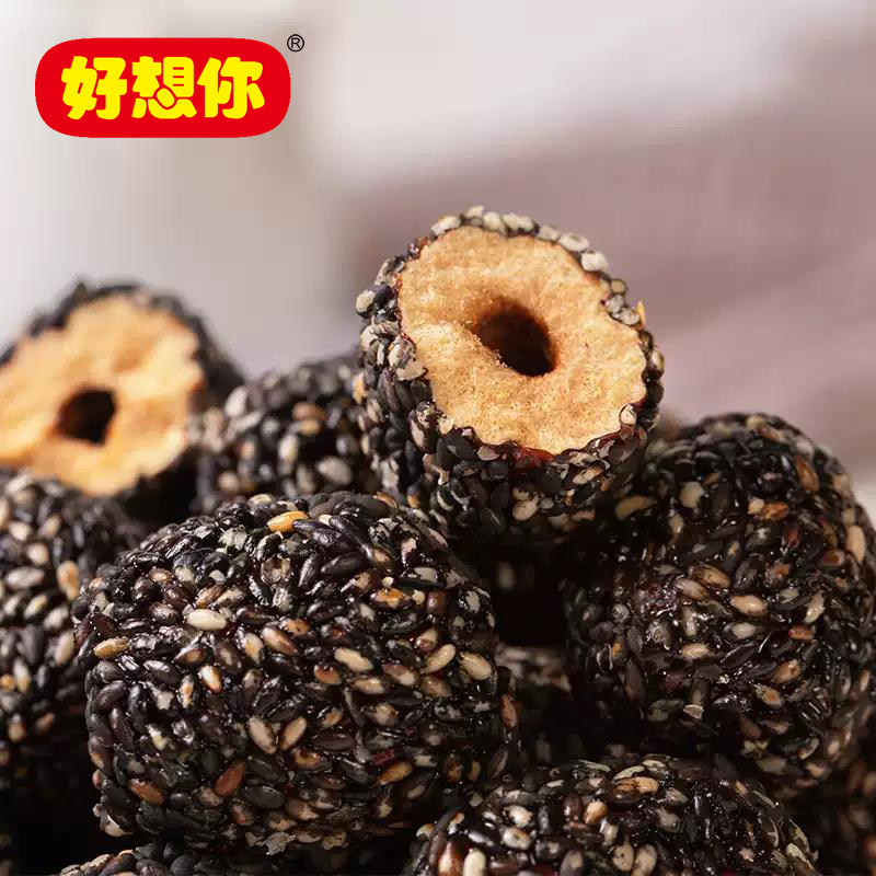 好想你黑芝麻脆枣108g袋装油炸灰枣干果子休闲食品休闲解馋零食