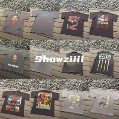 VTG collection thermosetting oil ink washing old cylinder seamless short sleeved acdc dog master couple T-shirt