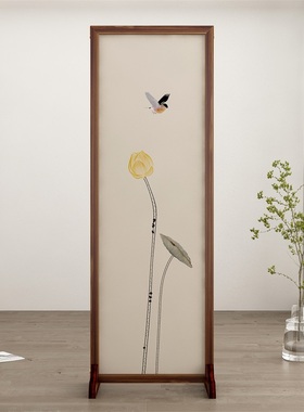 实木中国风屏风隔断玄关客厅折叠移动新中式房间分割神器卧室