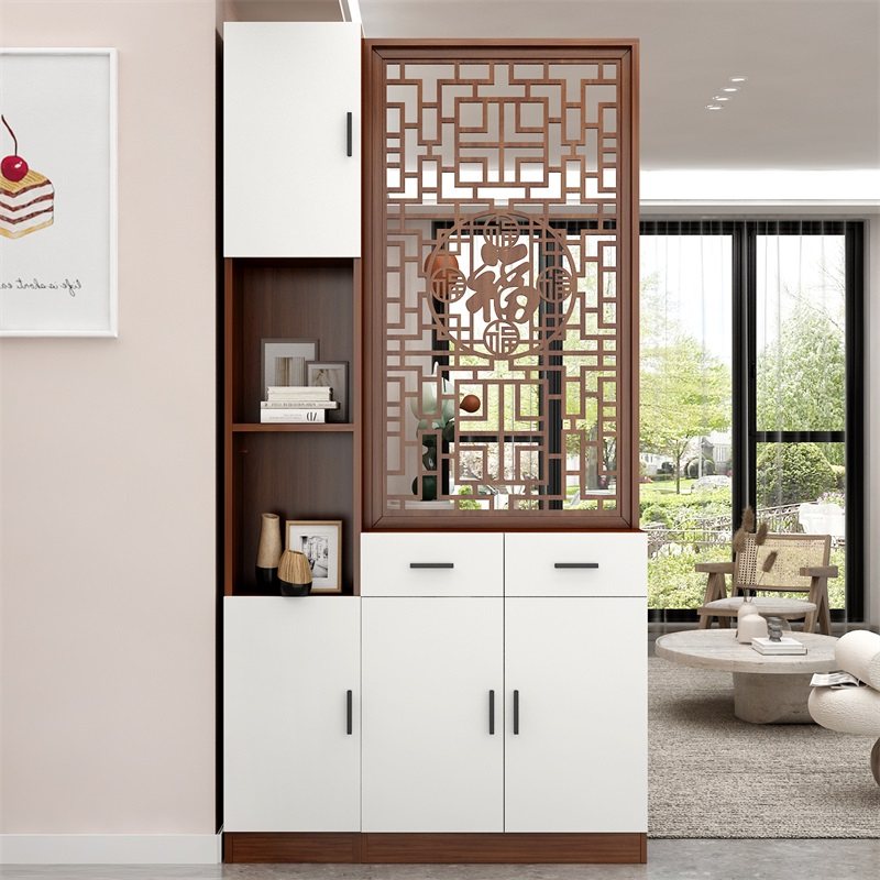玄关柜客厅隔断2024年新款正对入户门屏风柜现代轻奢高档沙发隔断