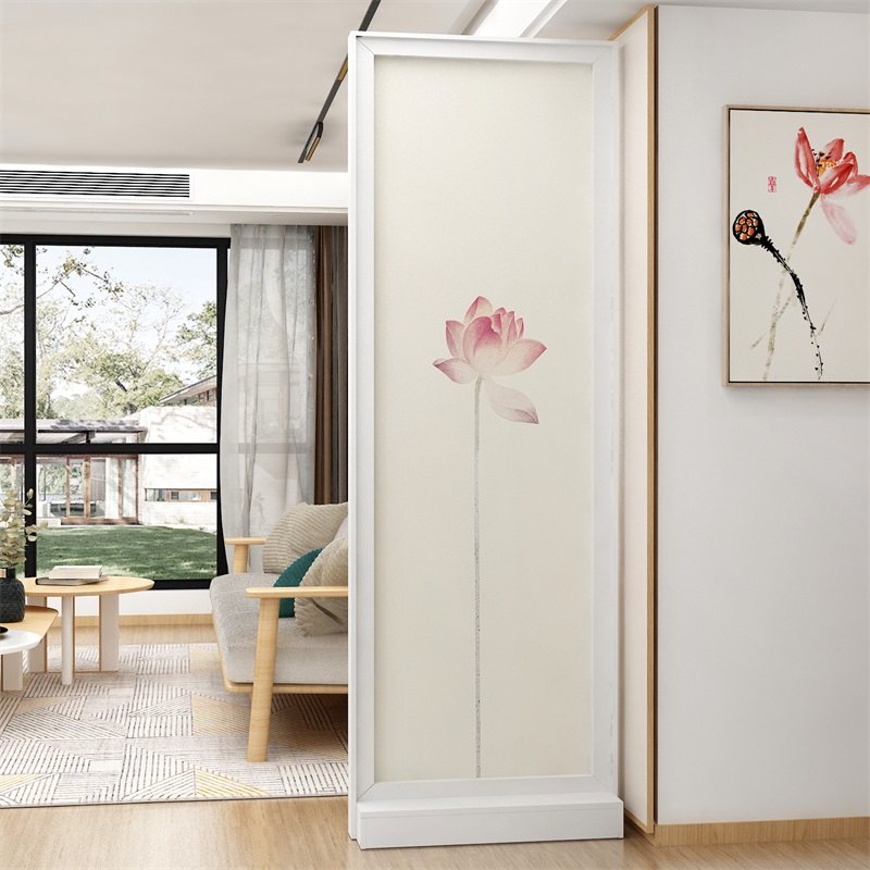 新中式屏风隔断客厅入户玄关卧室遮挡家用简约现代实木可移动座屏