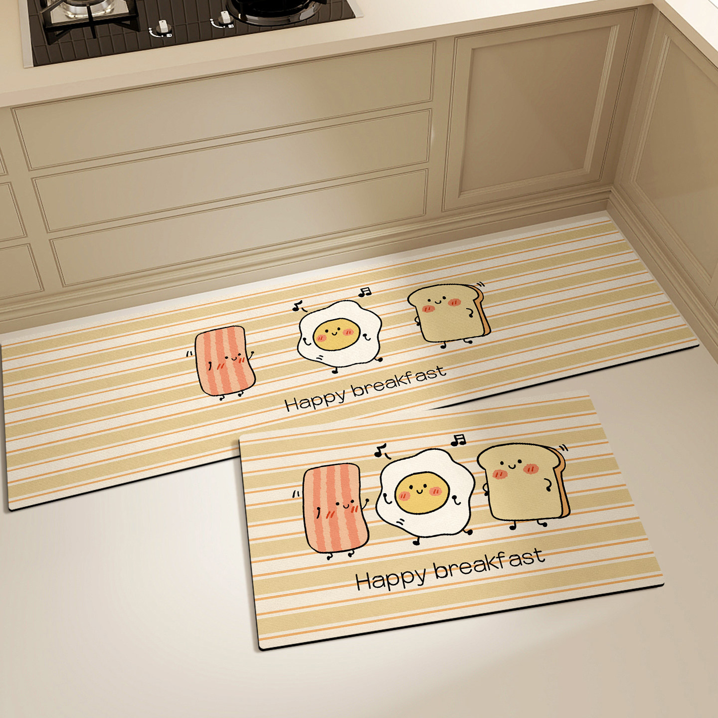 厨房防滑防油地垫可擦免洗耐脏家用脚垫吸水速干专用地毯卡通垫子,居家布艺,厨房地垫,淘宝优惠券,粉丝福利购,淘宝优惠卷