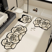 浴室吸水地垫套装 门口防滑硅藻泥门垫厕所垫子马桶脚垫卫生间地毯