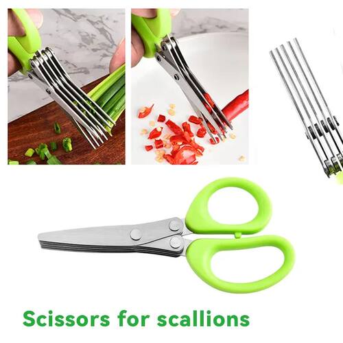 Multifunctional Scissors Stainless Steel 5 Layer Kitchen Sci