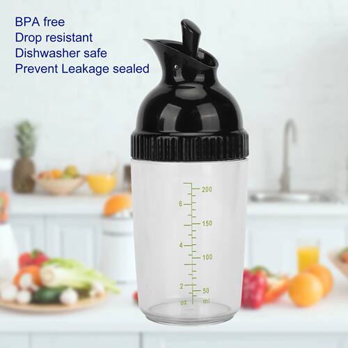 200ml Salad Dressing Shaker BPA  Prevent Leakage Salad Dress