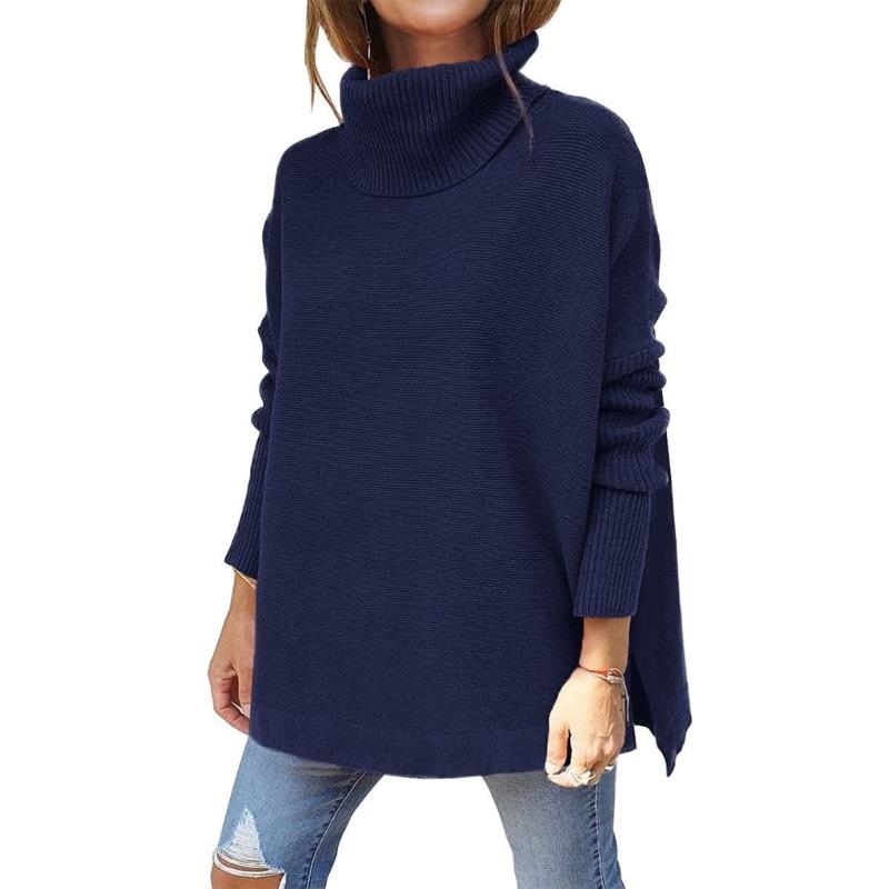 Women's turtleneck bat sleeve sweater 女式高领蝙蝠袖套头毛衣