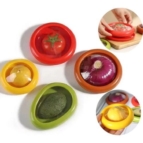 Fruit and Vegetable Preserves Clear Lid Containers - Red Gre