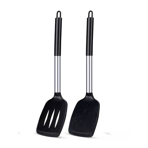 2Pcs Silicone Spatula Set Heat Resistant Nonstick Steak Spat