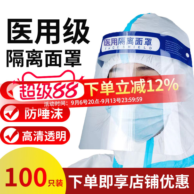 医用防护面罩防飞沫面具一次性图片