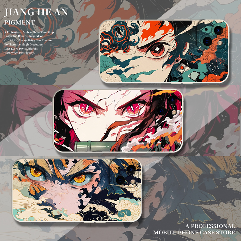 鬼灭之刃适用苹果17pro手机壳iPhone14周边air动漫16硅胶15新款13二次元mini男12/11/xsmax/xr/x/8plus/7p/se