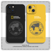 12创意11高级感xsmax硅胶xr黄色x小众8plus 国家地理适用16苹果15pro手机壳iPhone14地球13mini个性 17air