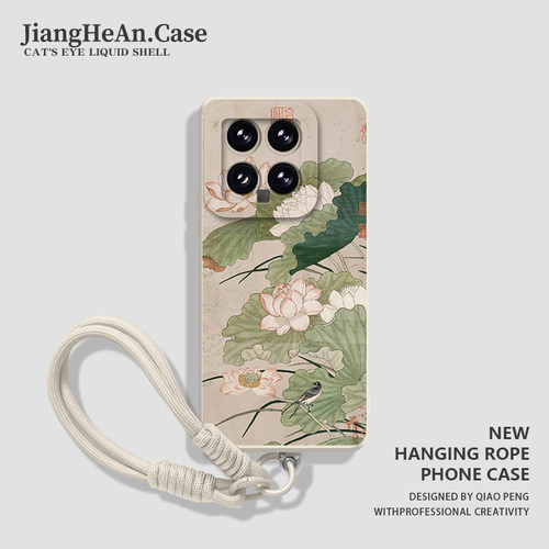 适用小米手机壳莲花锦鲤