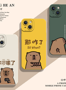 你啰嗦了适用苹果16pro手机壳iPhone15水豚14卡皮17巴拉13mini那咋了12搞笑11情侣xsmax新款xr硅胶x/8plus/7p