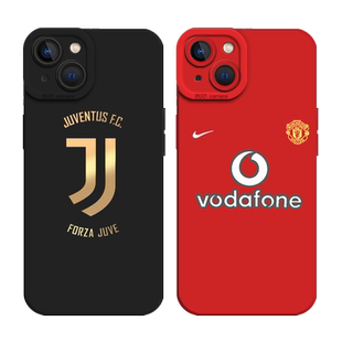 曼联适用16苹果14手机壳iPhone15promax欧洲杯13mini队徽17air/12黑金11英超xs/xr黑色x新款8plus球队7p足球