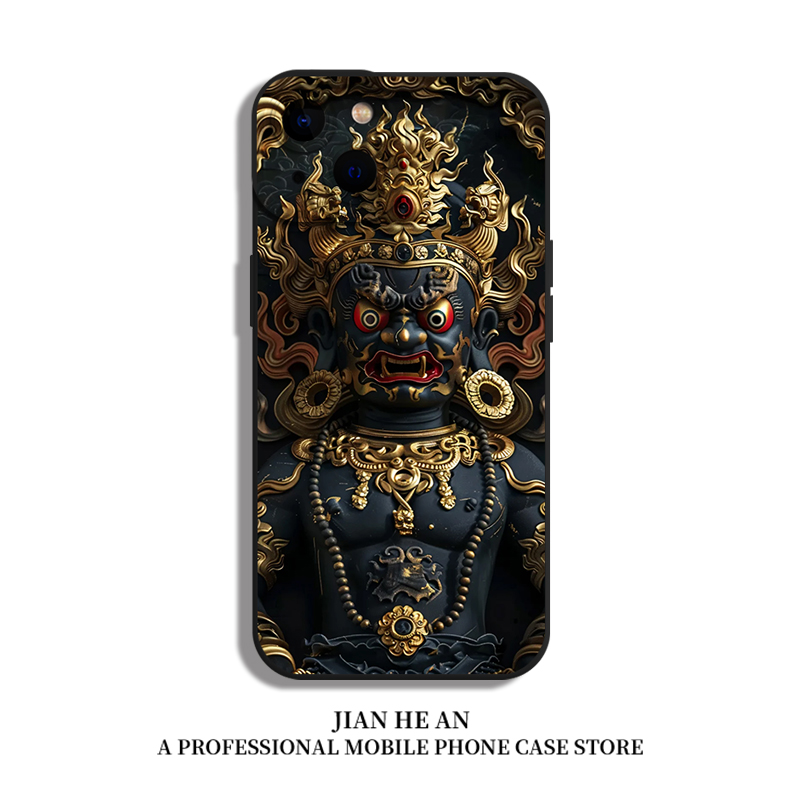 适用OPPO手机壳黑财神