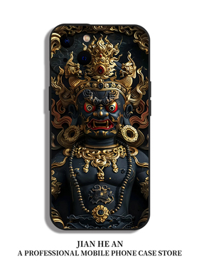 黑财神适用reno14pro手机壳oppo国风13硅胶12高级感11招财10国潮9古风8ultra全包findx7防摔6套一加ace5/3/2