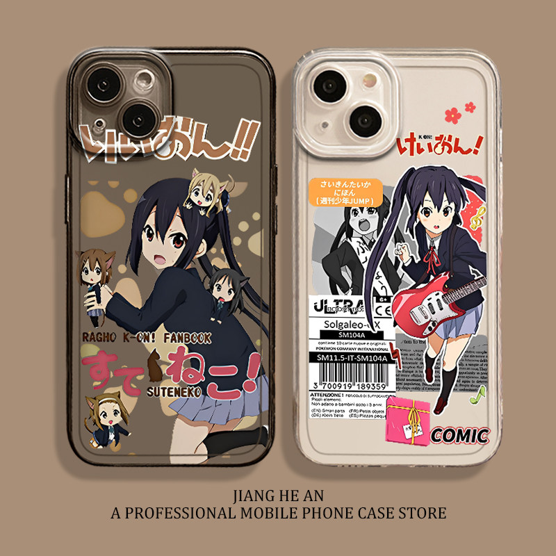 轻音少女适用苹果16promax手机壳iPhone14动漫13二次元15周边mini漫画12秋山澪11中野梓xs套18/x/8plus/7p/se