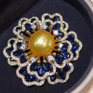 胸针珍珠别针女胸花配件花朵高档气质配饰diy精工时尚空托日韩厚