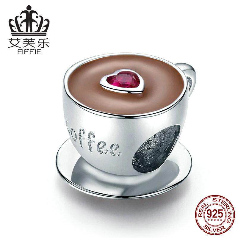 纯银手链散女串珠diy配件原创魅力珠925珠子家手镯串货源s925咖啡
