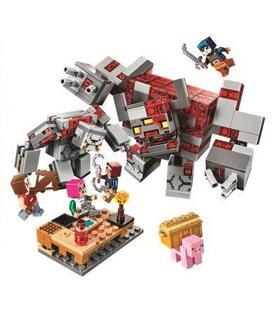 我的世界积木玩具拼装战红石之男人中国孩子仔系列礼物男孩2022拼