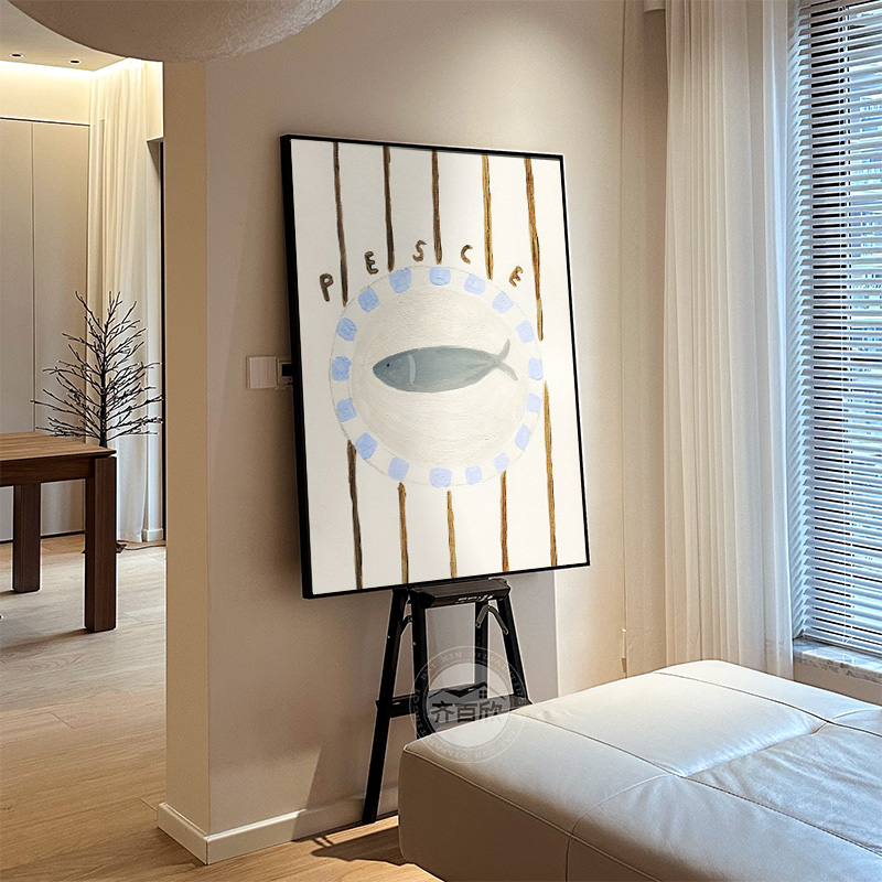 小众艺术卧室装饰画竖版北欧ins风入户门玄关画客厅餐厅挂画壁画