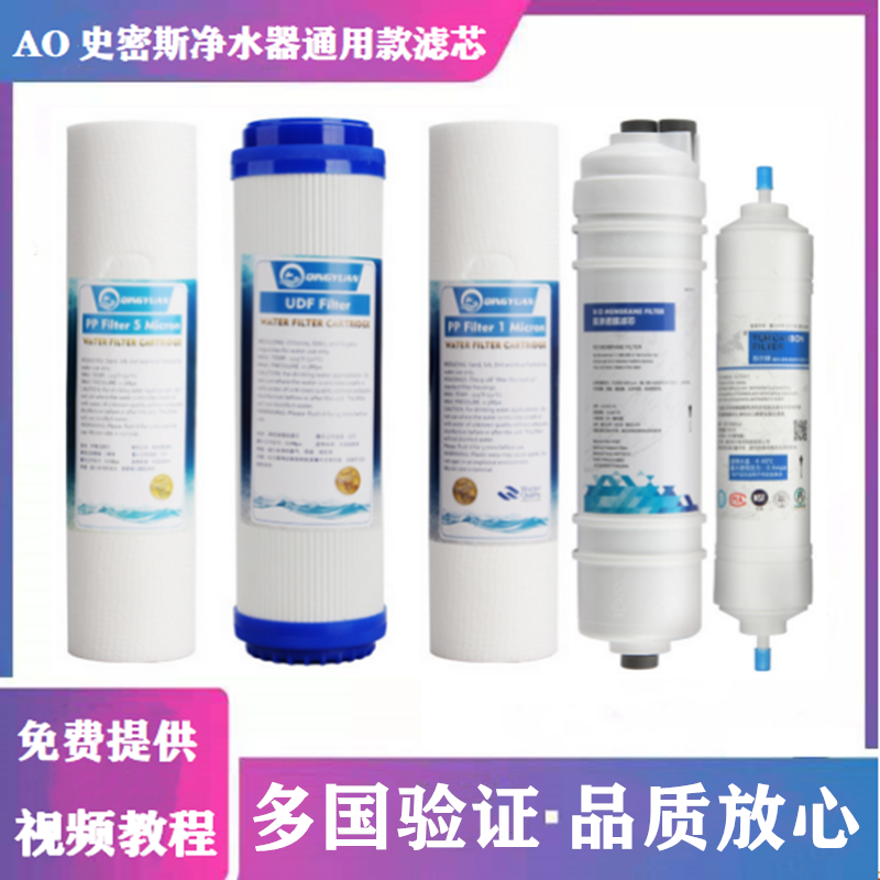 AO史密斯净水器滤芯DR50-D2 F2 D2 D8 C2 AR75-D1 B8通用款滤芯RO