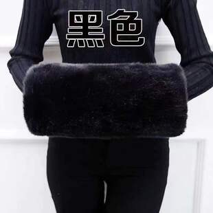 中老年人长辈礼物冬天加厚毛毛保暖袖新款手捂子暖宝宝暖手筒插手