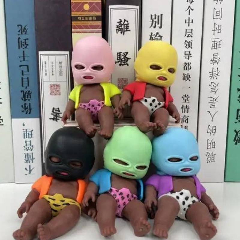 正版娜塔莎黑人娃娃解压捏捏乐小黑娃丑娃人玩偶减压神器公仔玩具