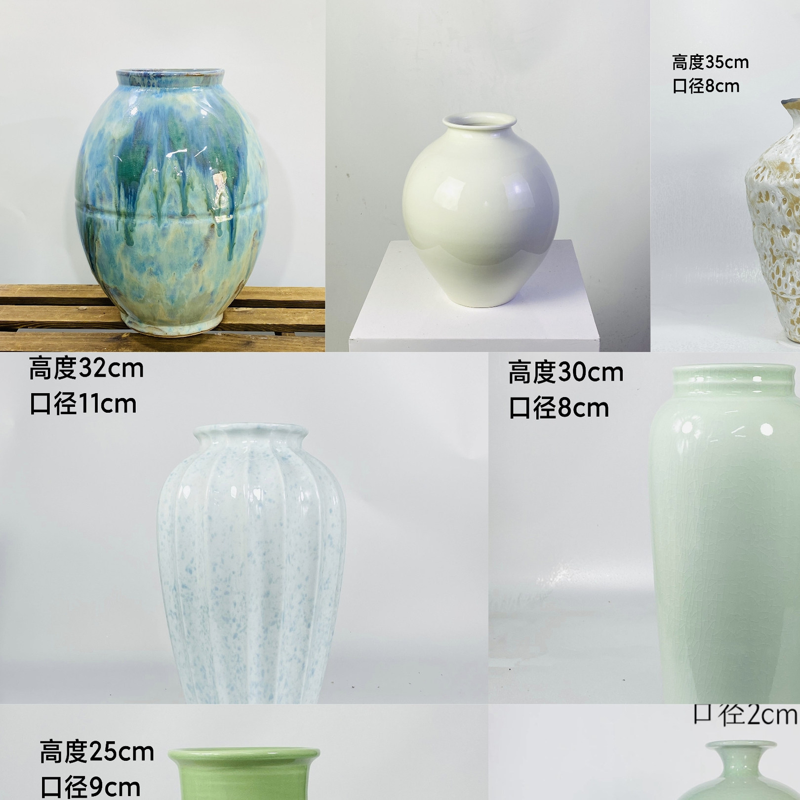 【小众花器】手工陶瓷花瓶 用花瓶点亮家稀有器型  釉色好 不漏水,家居饰品,花瓶,淘宝优惠券,粉丝福利购,淘宝优惠卷