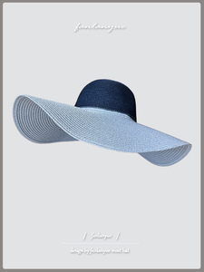 草帽女夏季海边度假超大檐防紫外线遮阳防晒凉帽沙滩拍照太阳帽潮