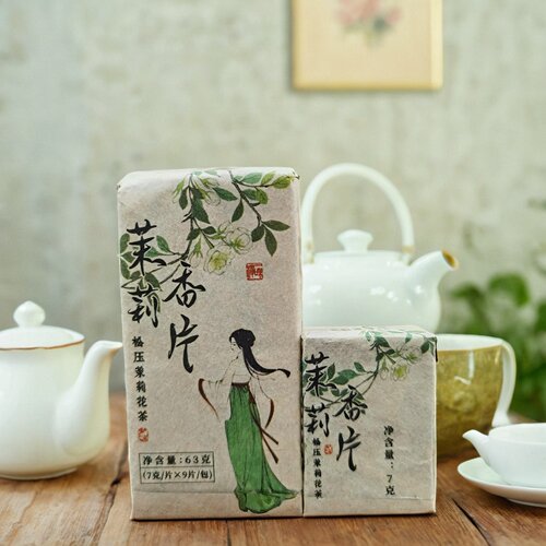云南白茶茉莉花香片清鲜甘爽回甜白领上班族白茶一片便捷方便冲泡
