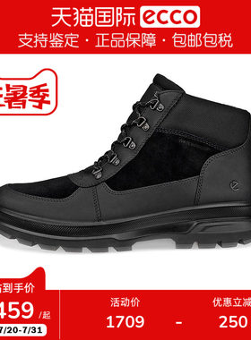 Ecco/爱步男鞋防水马丁靴高帮户外保暖秋冬加绒骑士靴子838194