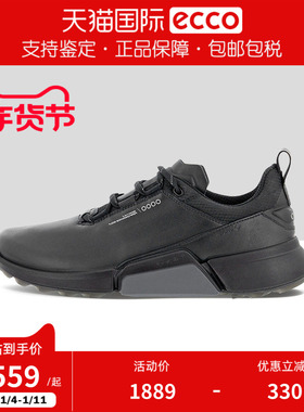 Ecco/爱步男鞋25新款防滑防水透气运动球鞋 高尔夫健步H4 108284