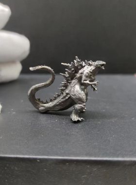 纯铜做旧哥斯拉红莲大怪兽godzilla模型模拟小号雕像手办玩具摆件