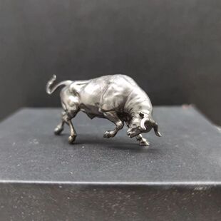 纯铜做旧生肖牛摆件华尔街旺市金牛气冲天开荒牛吉祥物模型小摆件