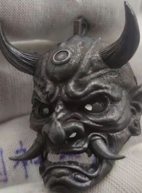 黄铜复古做旧男嘻哈般若项链摇滚