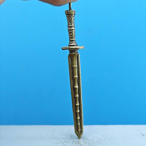 黄铜凡人修仙传韩立青竹蜂云剑cos动漫道具武器兵器木刀剑钥匙扣