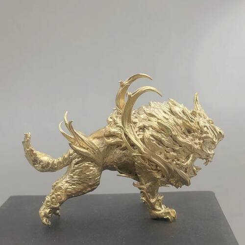 黄铜上古神兽摆件装饰品中国风