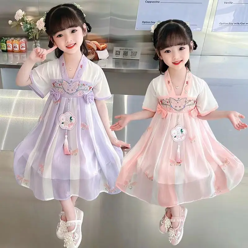 女童汉服连衣裙夏2025新款儿童